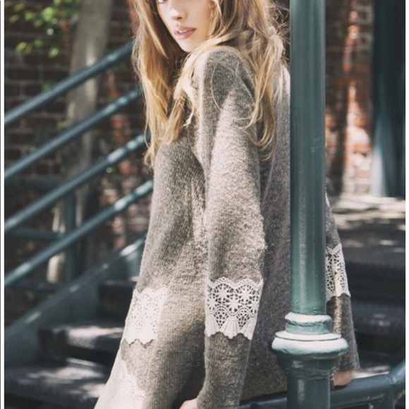 Luxury Collection Lace Accent Handmade Sweater - Picture 2 of 4